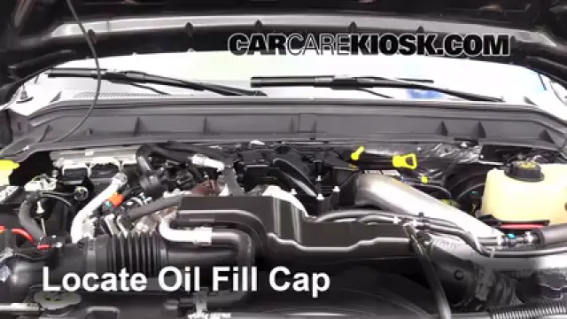 2014 Ford F-350 Super Duty King Ranch 6.7L V8 Turbo Diesel Oil Add Oil